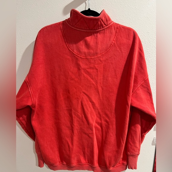 Aerie Women’s Bold Red Zip-Up Sweater - Picture 2 of 3